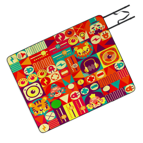 Chobopop Electro Circus Picnic Blanket