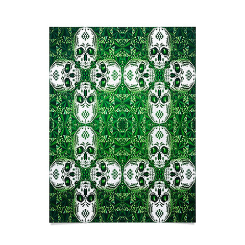 Chobopop Emerald Skull Pattern Poster