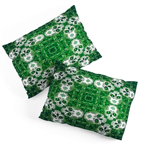 Chobopop Emerald Skull Pattern Pillow Shams
