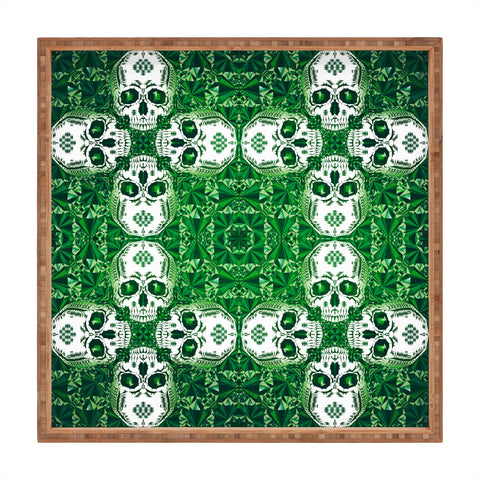 Chobopop Emerald Skull Pattern Square Tray