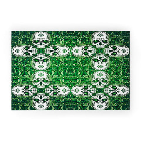 Chobopop Emerald Skull Pattern Welcome Mat
