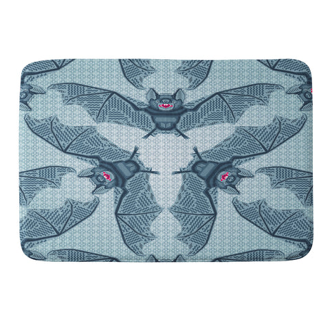 Chobopop Geometric Bat Pattern Memory Foam Bath Mat