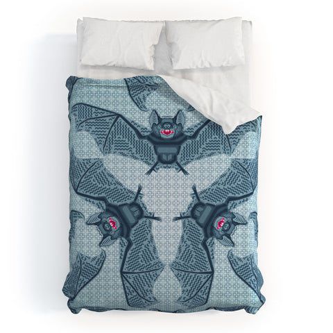 Chobopop Geometric Bat Pattern Duvet Cover