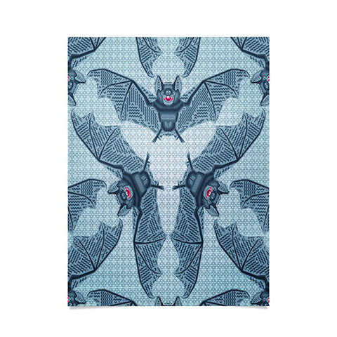 Chobopop Geometric Bat Pattern Poster