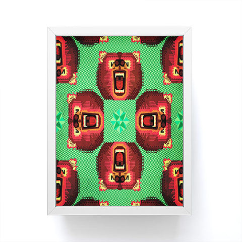 Chobopop Geometric Bear Framed Mini Art Print
