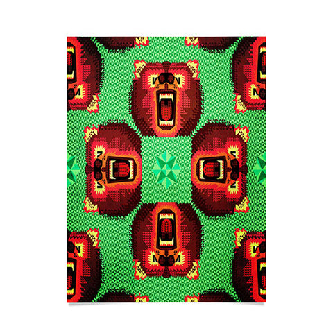 Chobopop Geometric Bear Poster