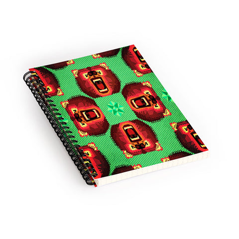 Chobopop Geometric Bear Spiral Notebook