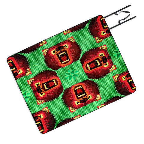 Chobopop Geometric Bear Picnic Blanket