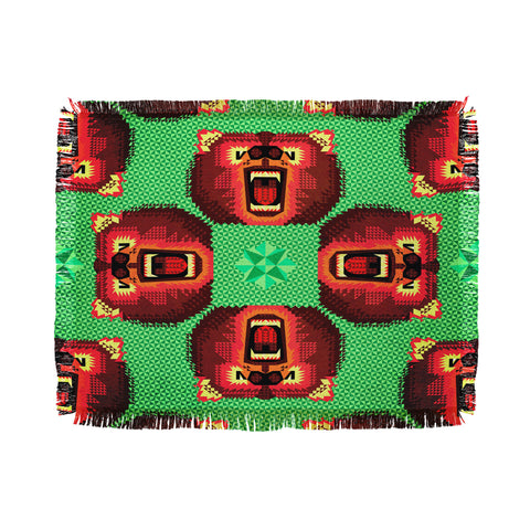 Chobopop Geometric Bear Throw Blanket