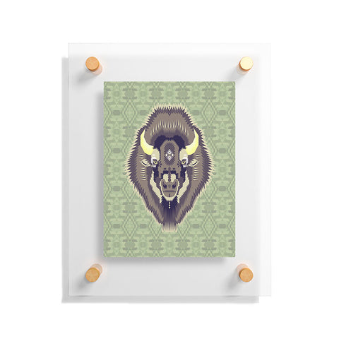 Chobopop Geometric Bison 2 Floating Acrylic Print