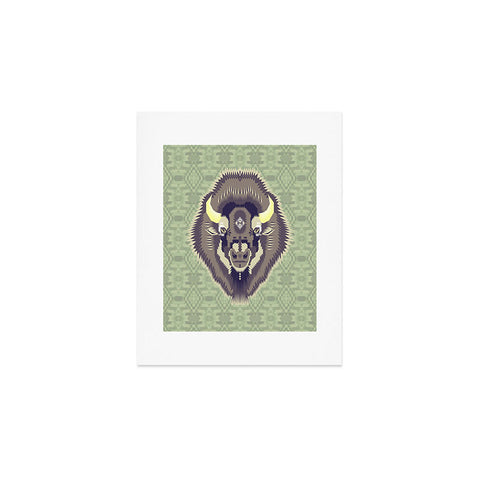 Chobopop Geometric Bison 2 Art Print