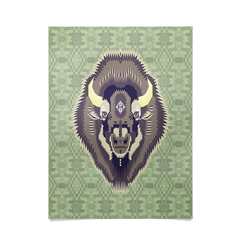 Chobopop Geometric Bison 2 Poster