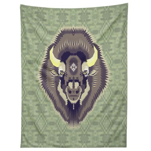 Chobopop Geometric Bison 2 Tapestry