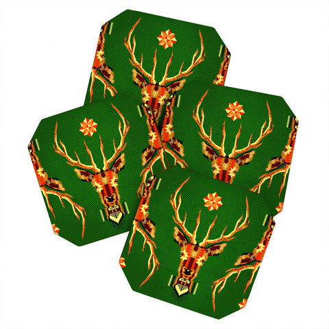 Chobopop Geometric Deer Coaster Set