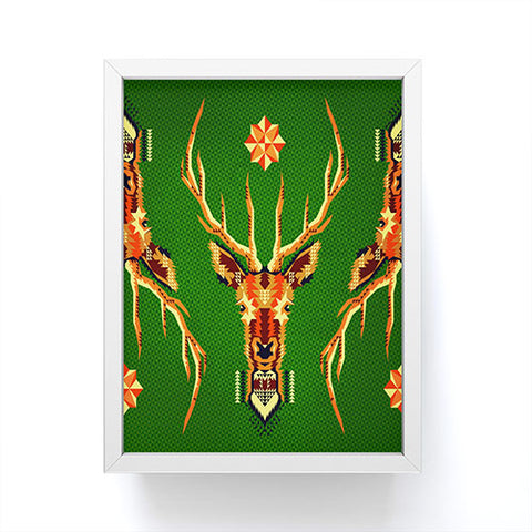 Chobopop Geometric Deer Framed Mini Art Print
