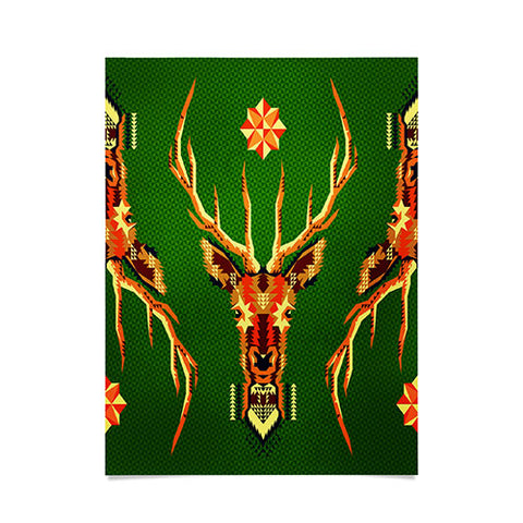 Chobopop Geometric Deer Poster