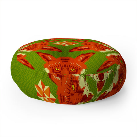 Chobopop Geometric Fox Floor Pillow Round