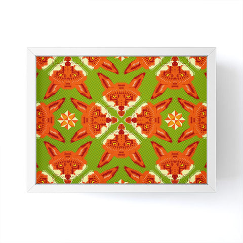 Chobopop Geometric Fox Framed Mini Art Print