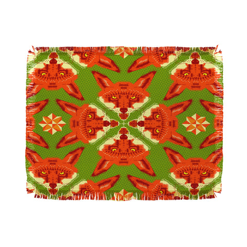 Chobopop Geometric Fox Throw Blanket