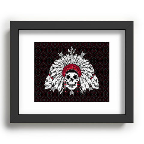 Chobopop Geometric Indian Skull Recessed Framing Rectangle