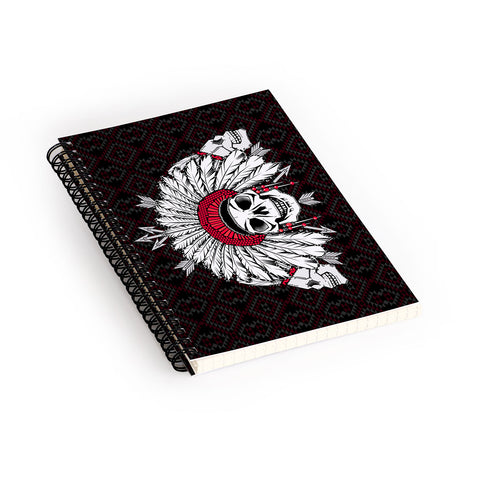 Chobopop Geometric Indian Skull Spiral Notebook