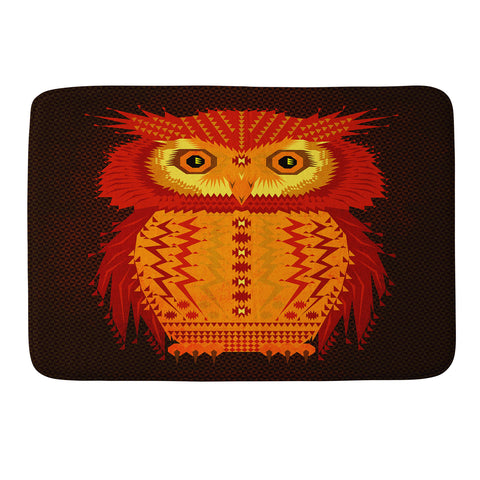 Chobopop Geometric Owl Memory Foam Bath Mat