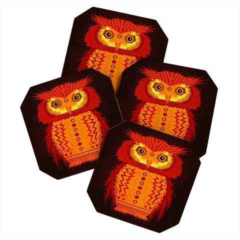 Chobopop Geometric Owl Coaster Set