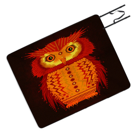 Chobopop Geometric Owl Picnic Blanket