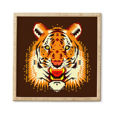 Chobopop Geometric Tiger Framed Wall Art