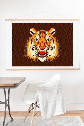 Chobopop Geometric Tiger Art Print And Hanger