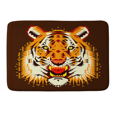 Chobopop Geometric Tiger Memory Foam Bath Mat