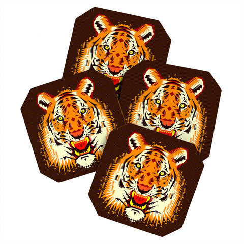 Chobopop Geometric Tiger Coaster Set