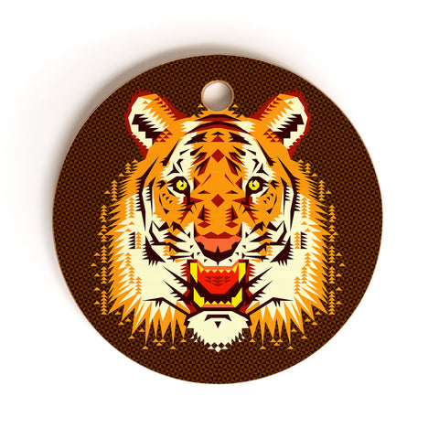Chobopop Geometric Tiger Cutting Board Round