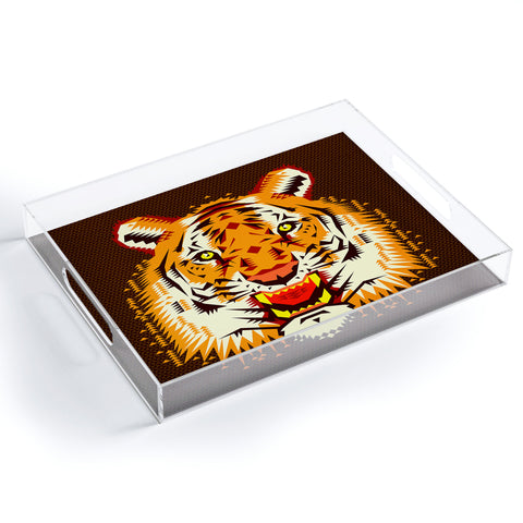 Chobopop Geometric Tiger Acrylic Tray