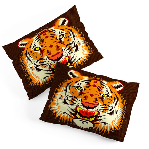 Chobopop Geometric Tiger Pillow Shams