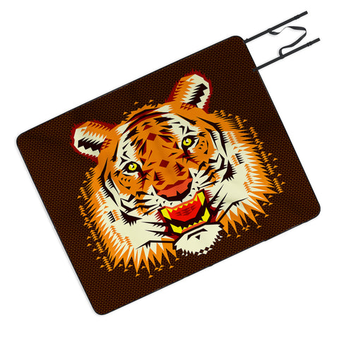 Chobopop Geometric Tiger Picnic Blanket