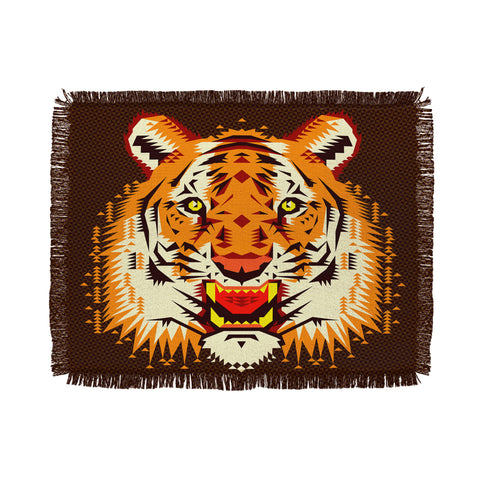 Chobopop Geometric Tiger Throw Blanket