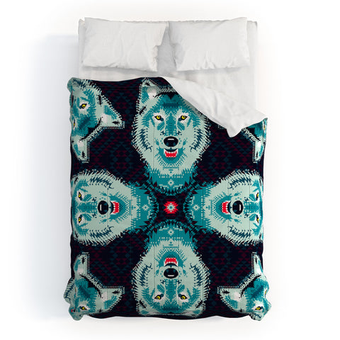 Chobopop Geometric Wolf Comforter