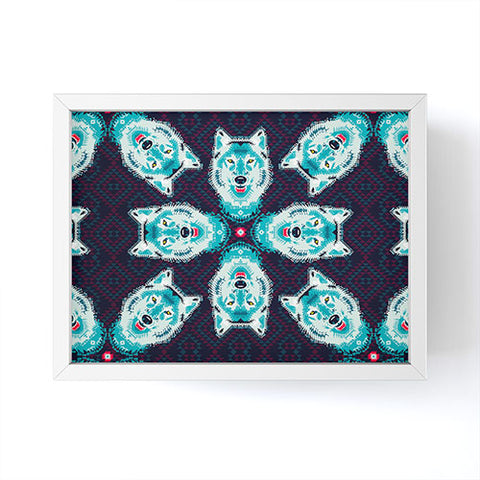 Chobopop Geometric Wolf Framed Mini Art Print