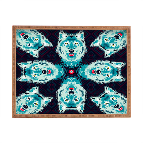 Chobopop Geometric Wolf Rectangular Tray