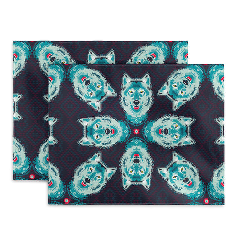 Chobopop Geometric Wolf Placemat