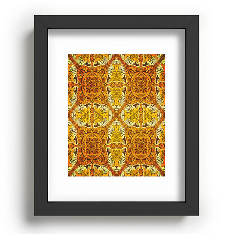 Chobopop Golden Panther Pattern Recessed Framing Rectangle