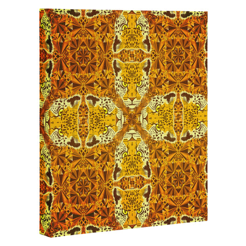 Chobopop Golden Panther Pattern Art Canvas