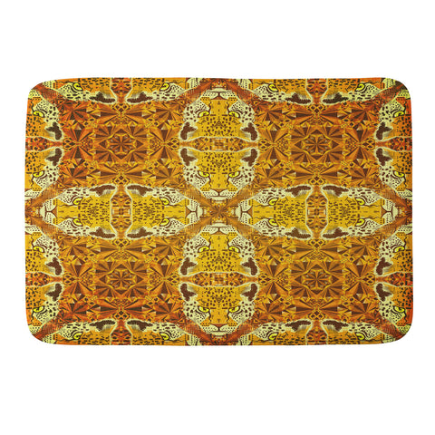 Chobopop Golden Panther Pattern Memory Foam Bath Mat