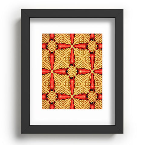 Chobopop Horse Pattern Red Recessed Framing Rectangle