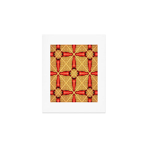 Chobopop Horse Pattern Red Art Print