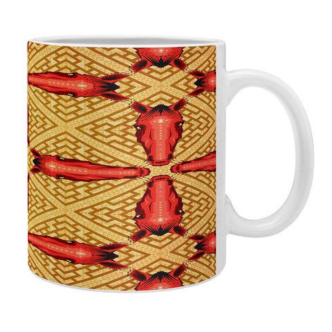 Chobopop Horse Pattern Red Coffee Mug