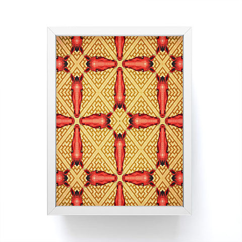Chobopop Horse Pattern Red Framed Mini Art Print