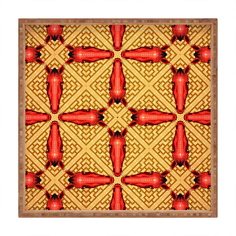 Chobopop Horse Pattern Red Square Tray