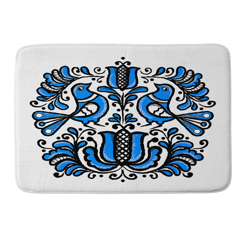 Chobopop Korond Folk Art Memory Foam Bath Mat